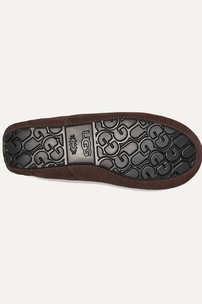 Ascot slipper in dstd cocoa bottom view