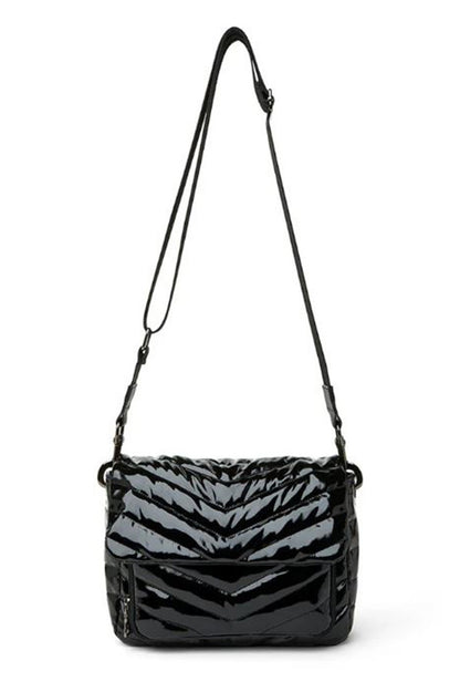 the muse in black patent front view 