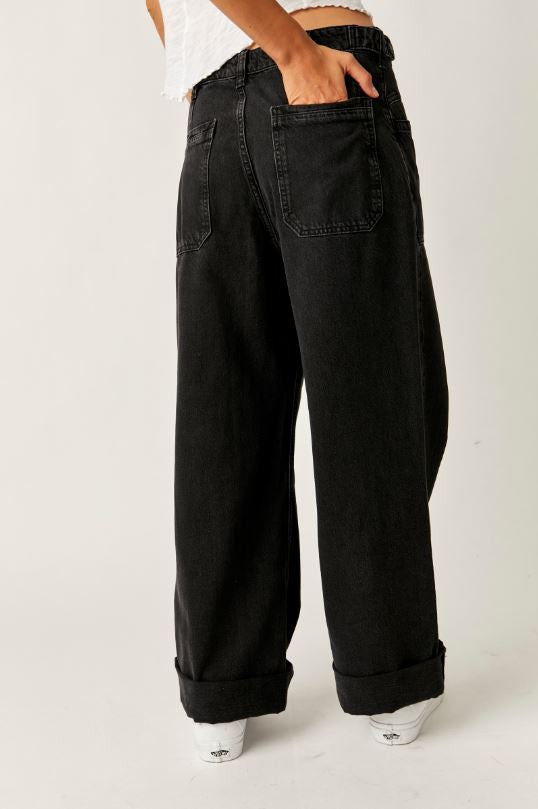 Palmer cuffed jean in outer space back view