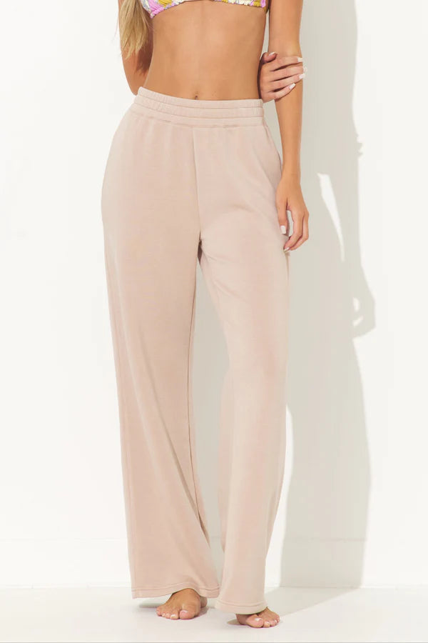 CLOUD FLEECE PANT IN NUDE FRONT VIEW