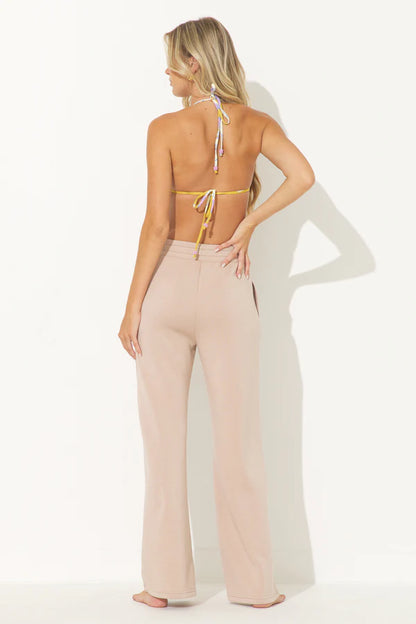 CLOUD FLEECE PANT IN NUDE BACK VIEW