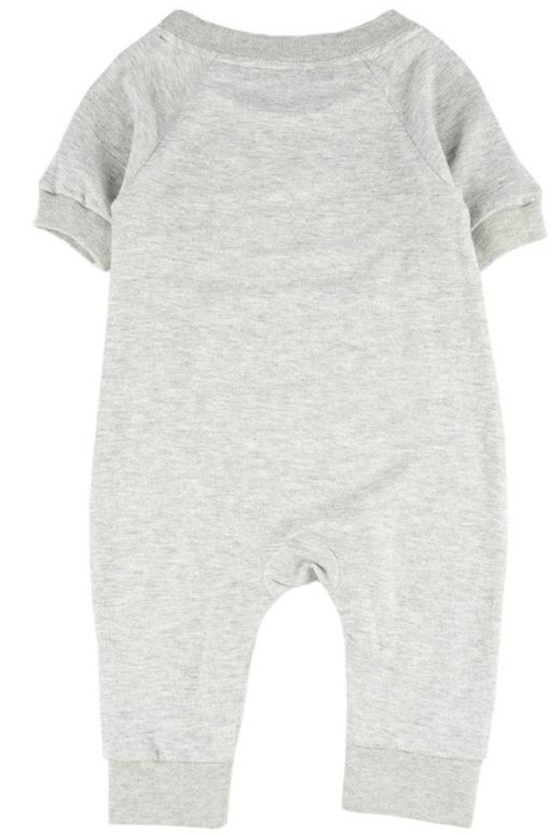 Casey Romper in moon grey back view