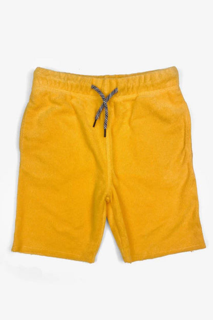 Camp shorts in gold front view
