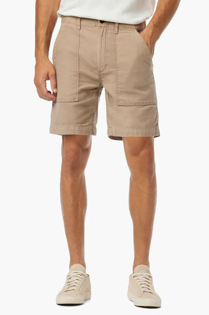 Fatigue short in Dark Khaki front view