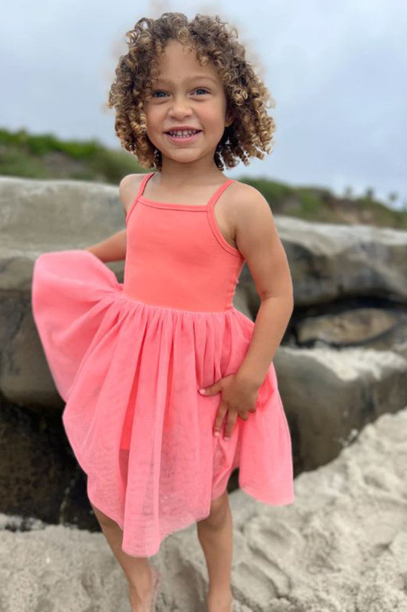 Kaia tutu dress in coral style view