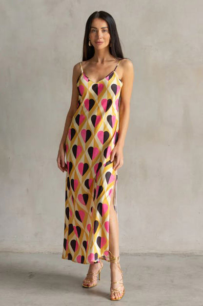 Lennon Zipslip in allover heart front view