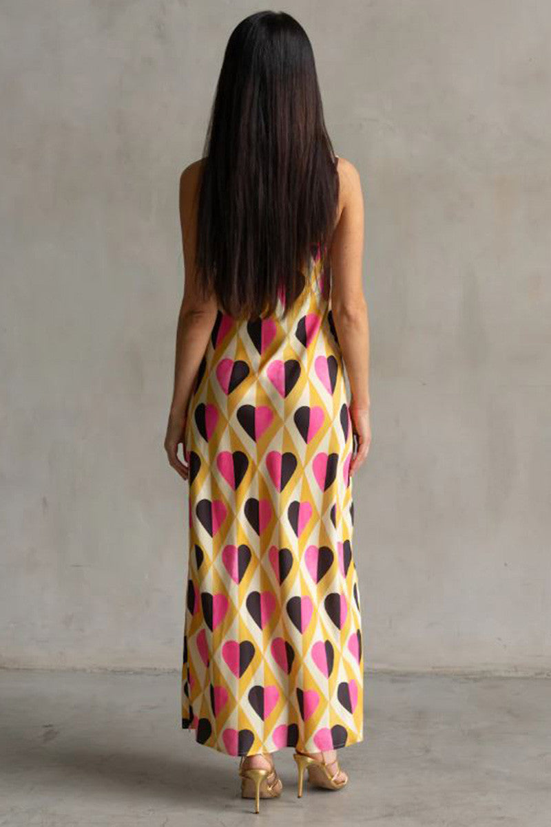 Lennon Zipslip in allover heart back view