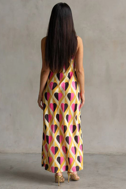 Lennon Zipslip in allover heart back view