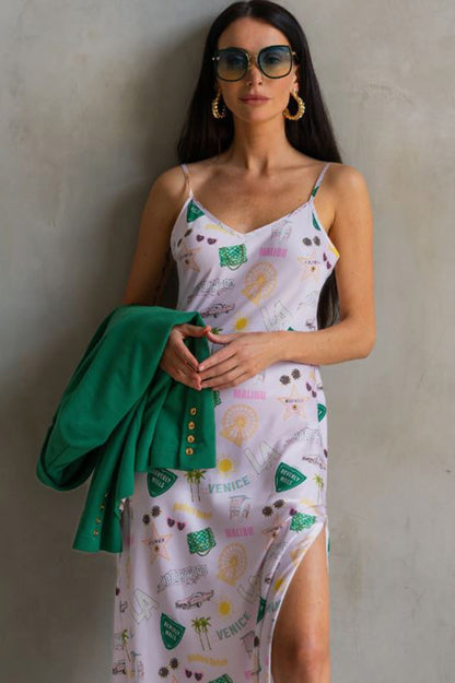 Lennon Zipslip in allover L.A pattern front view