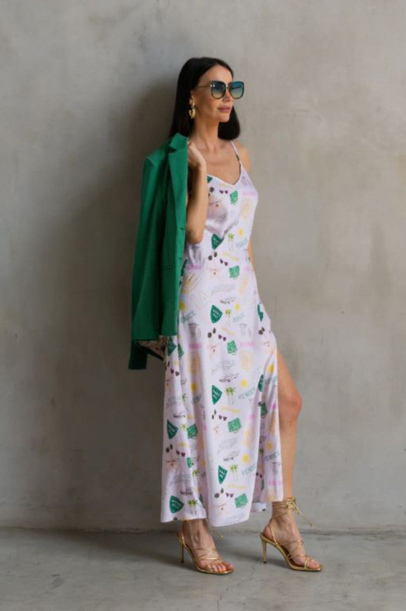 Lennon Zipslip in allover L.A pattern side view