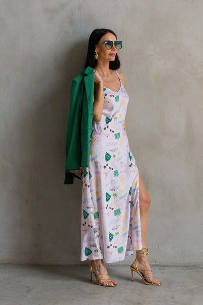 Lennon Zipslip in allover L.A pattern side view