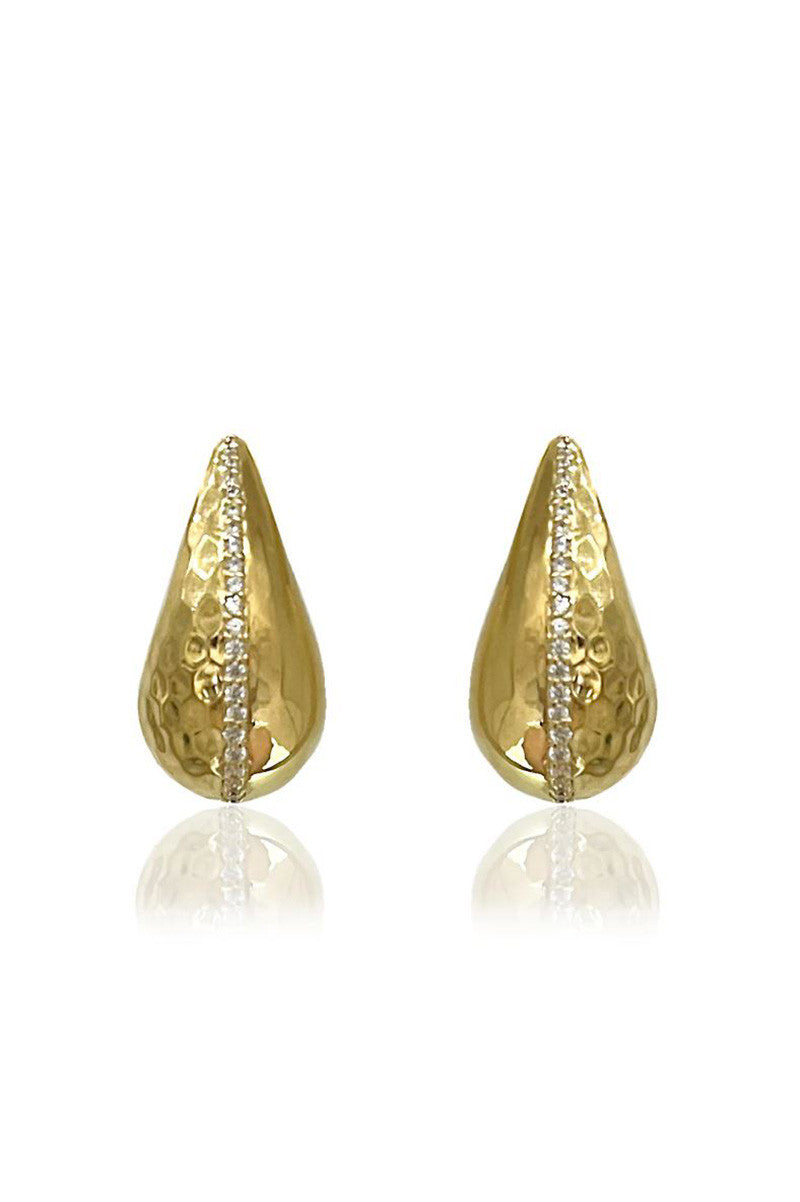 gia teardrop earrings in gold
