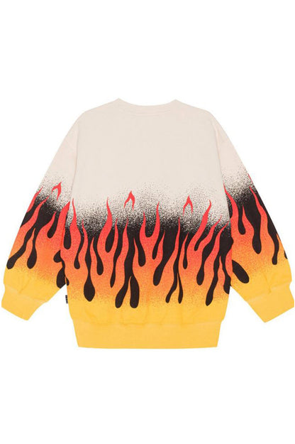 Monti sweatshirt in on fire back view