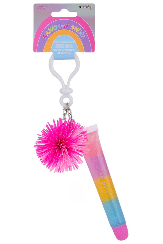 SHINE LIP GLOSS + KEYCHAIN SET front view