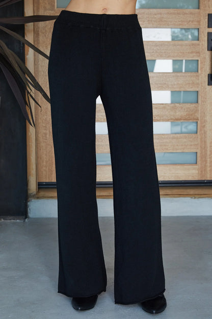 ITALIAN VISCOSE KNIT FLARED PANT