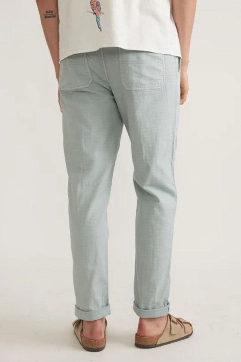 Saturday stretch beach pant in light blue back  view