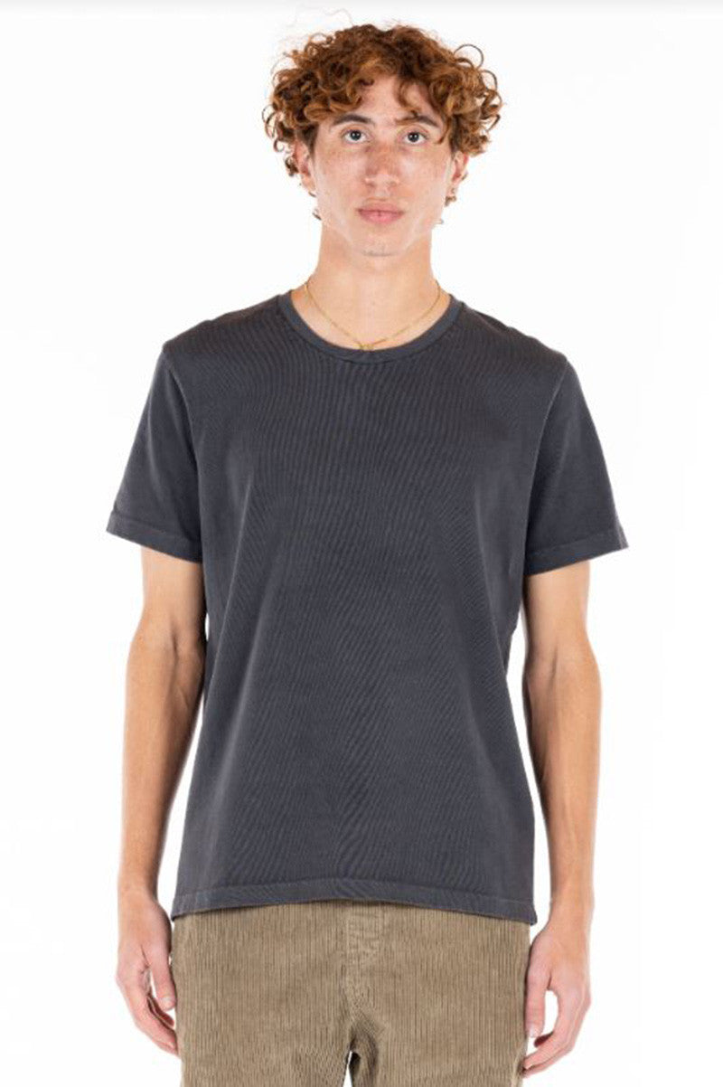 AKITA HEAVY KNIT TEE, GUN METAL, FRONT VIEW
