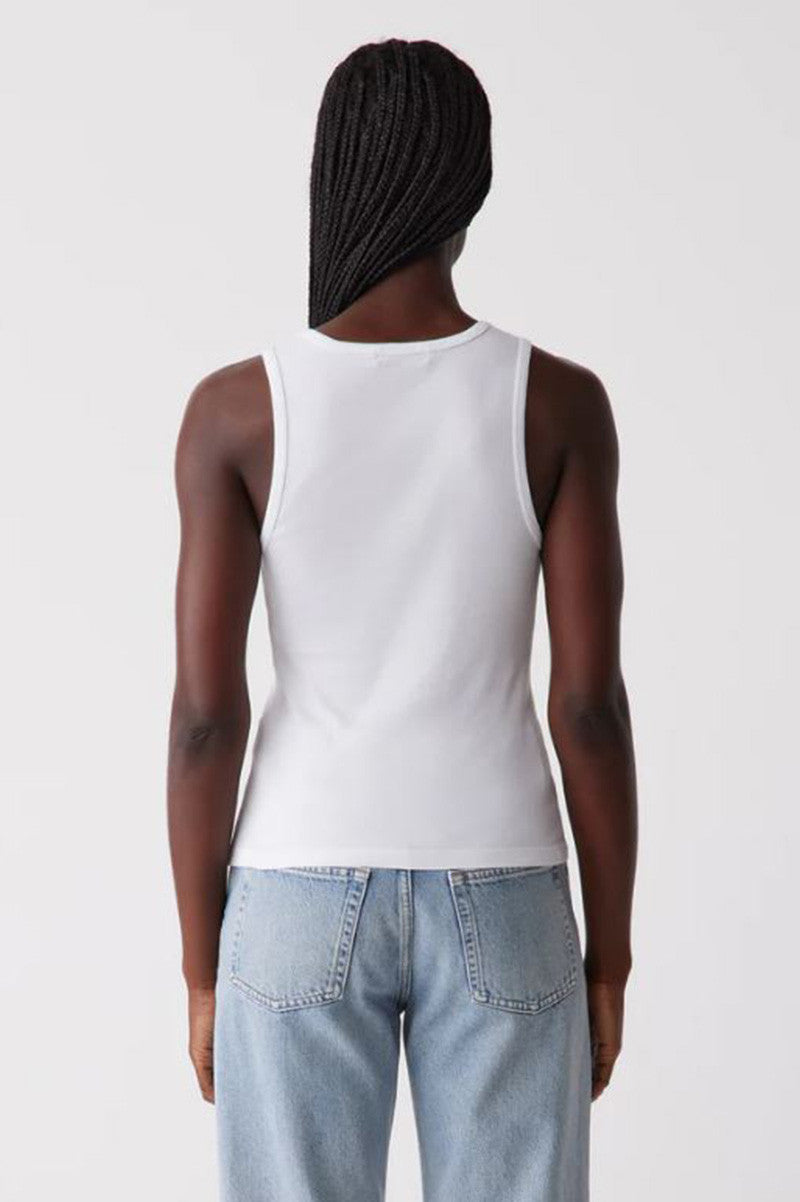 JUNO scoop-neck tank top, WHITE—back view