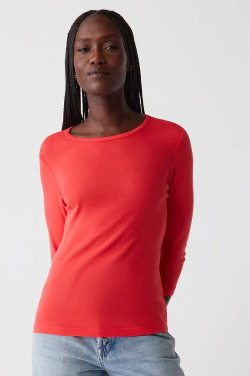 Dakota 3/4 sleeve tee in spritz front view