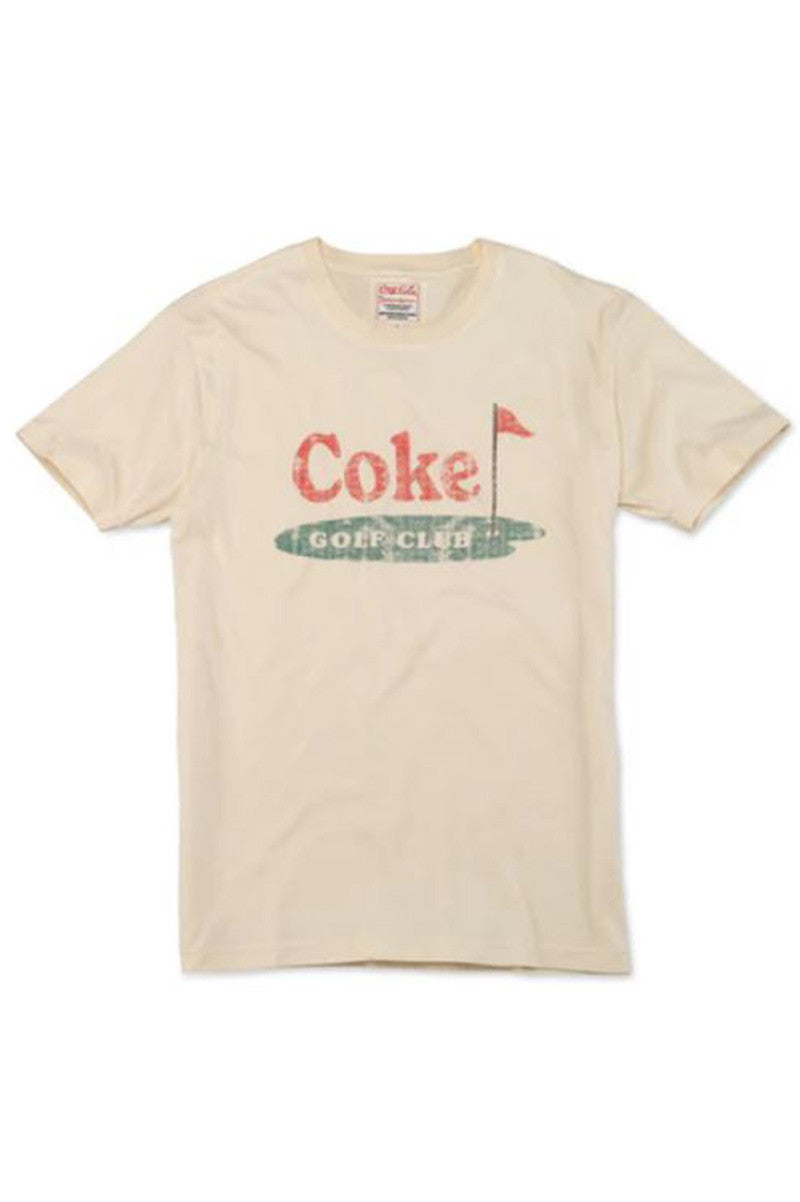 Coke vintage fade golf club tee in cream