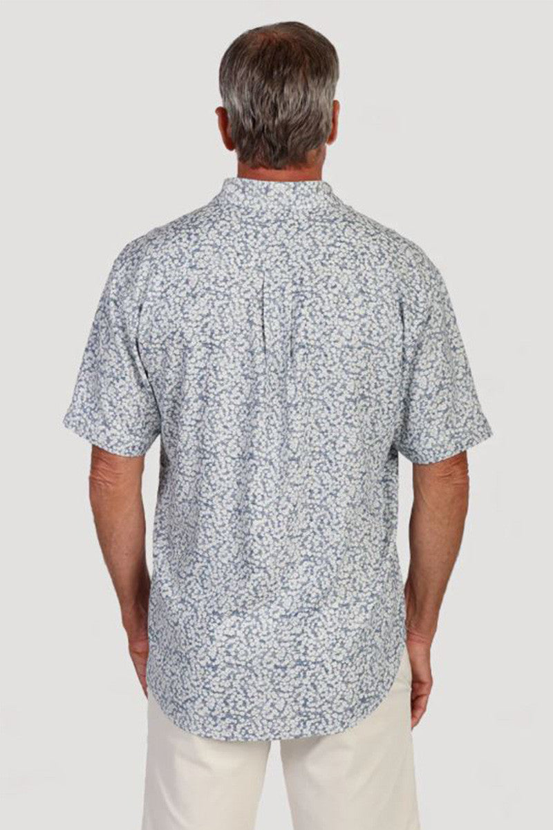 WILDFLOWER S/S SHIRT,  INDIGO