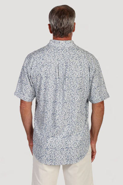 WILDFLOWER S/S SHIRT,  INDIGO