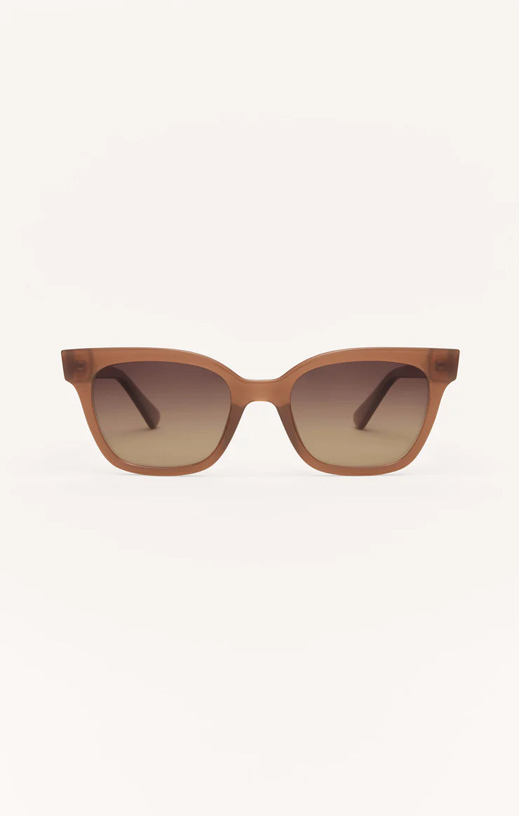 HIGH TIDE POLARIZED SUNGLASSES TAUPE GRADIENT FRONT VIEW