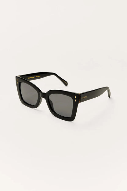 CONFIDENTIAL sunglasses, black frames with dark lenses