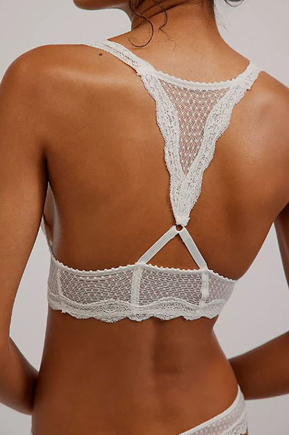 Midweek longline bra in white black view 