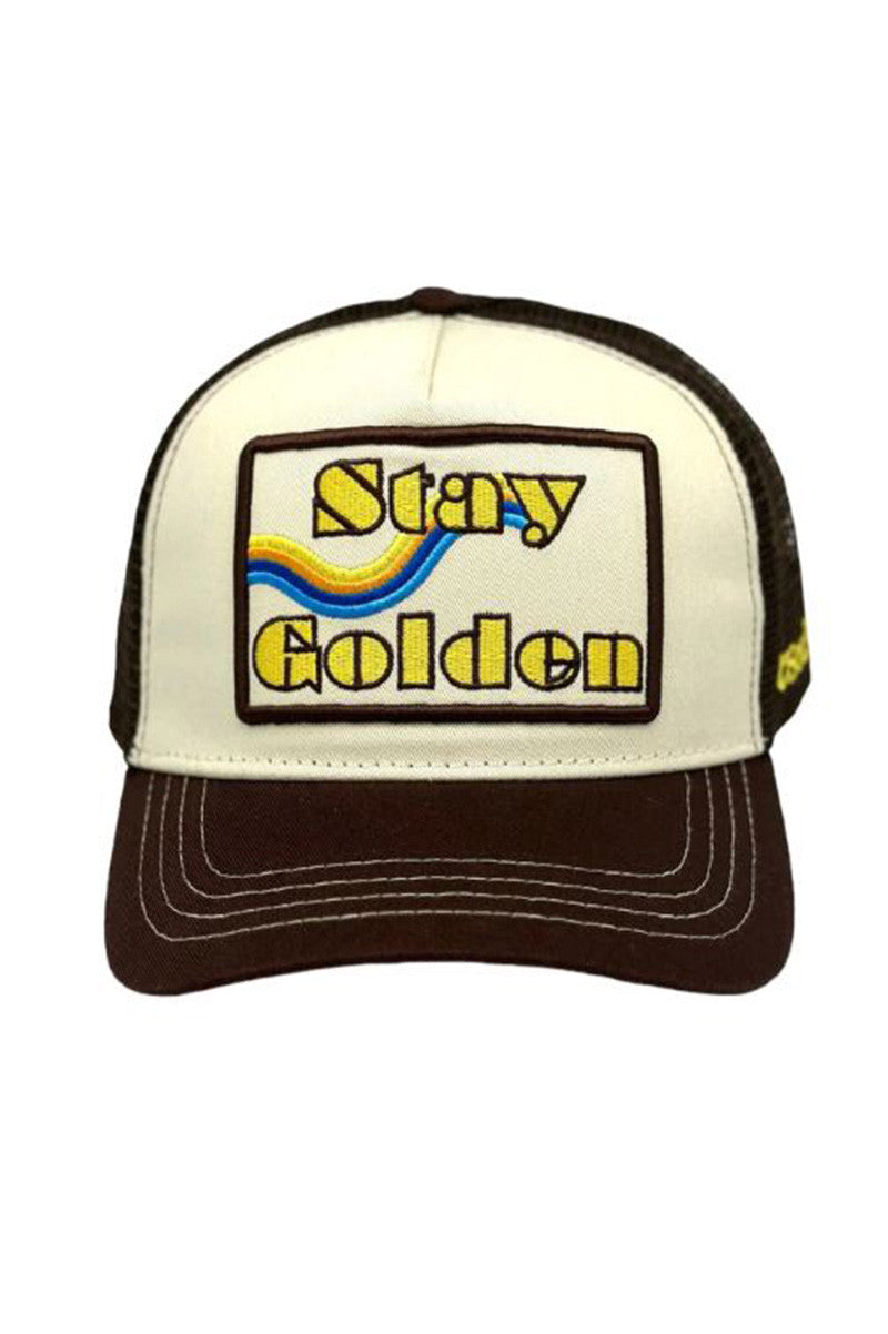 Stay golden in beige/brown front view 