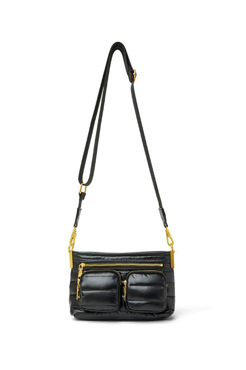 double trouble bag in pearl black front view