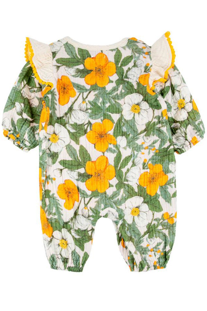 Ada Flutter romper in winter bloom back view