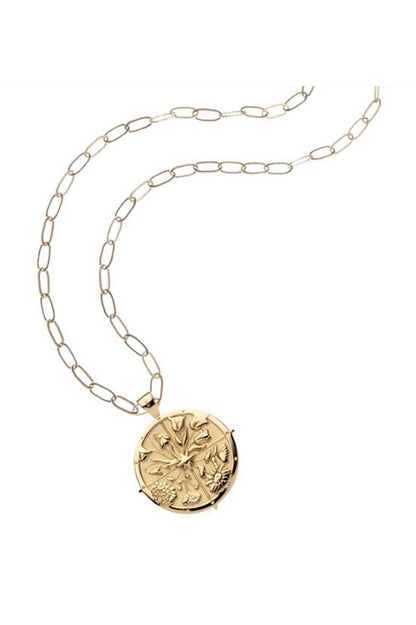 Hope JW original pendant coin 18" in gold with chain