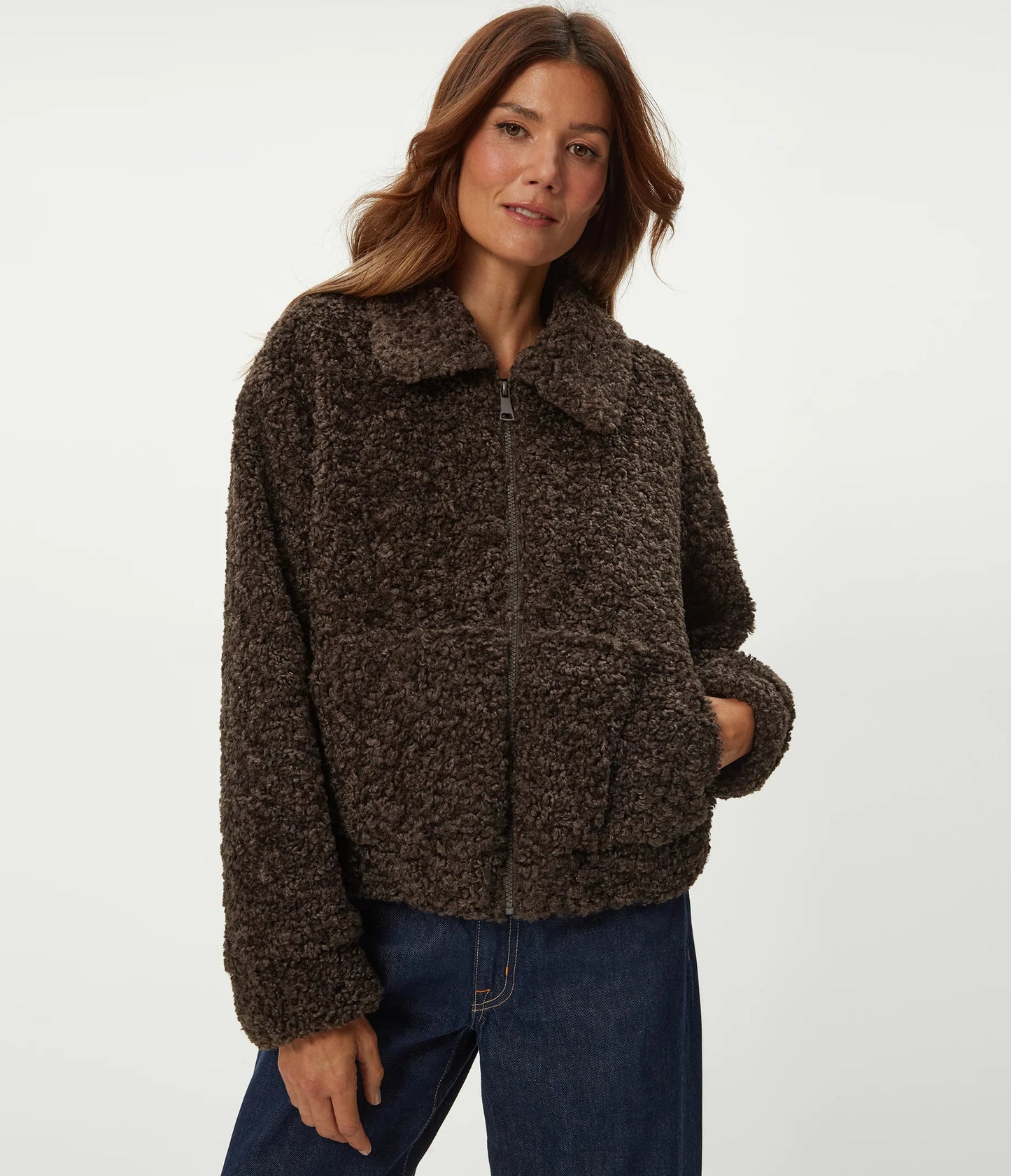 ZIGGY FAUX SHEARLING JACKET