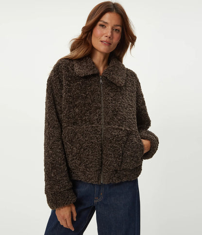 ZIGGY FAUX SHEARLING JACKET