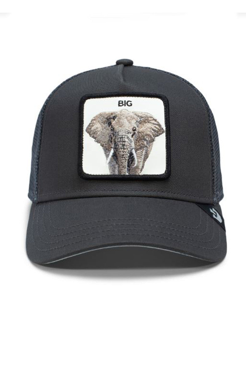 The Big elephant trucker hat in charcoal