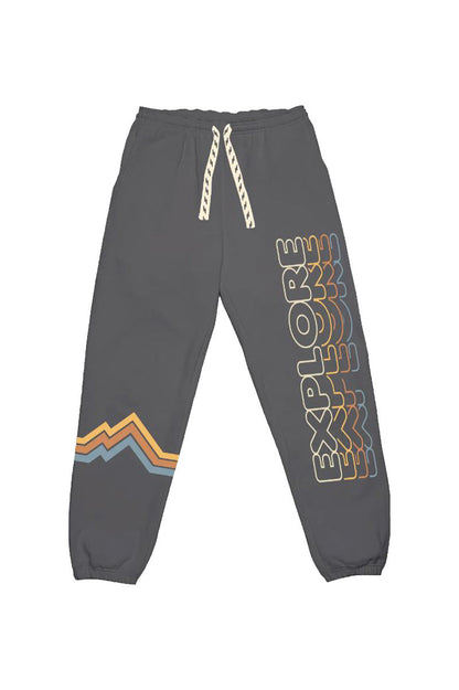 explore sweatpants in vintage black