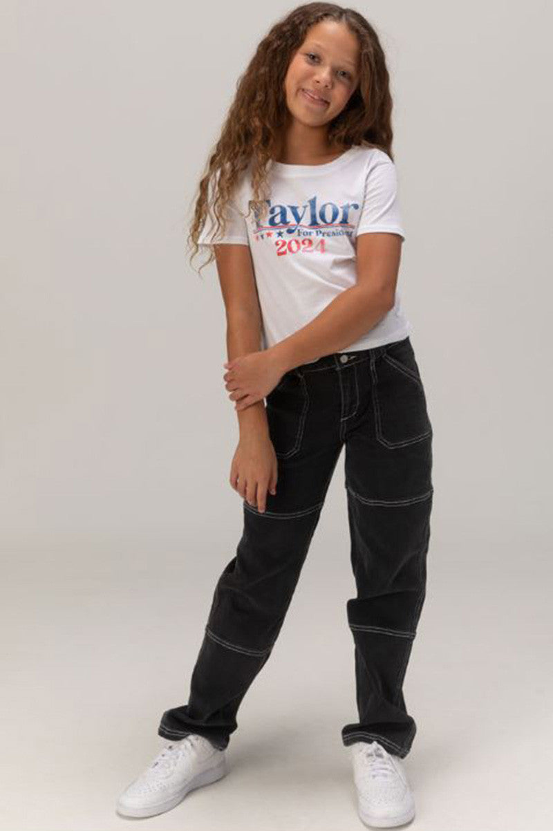 taylor for president tee in white