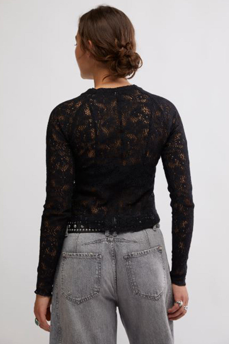 in the meadow tee in black back view