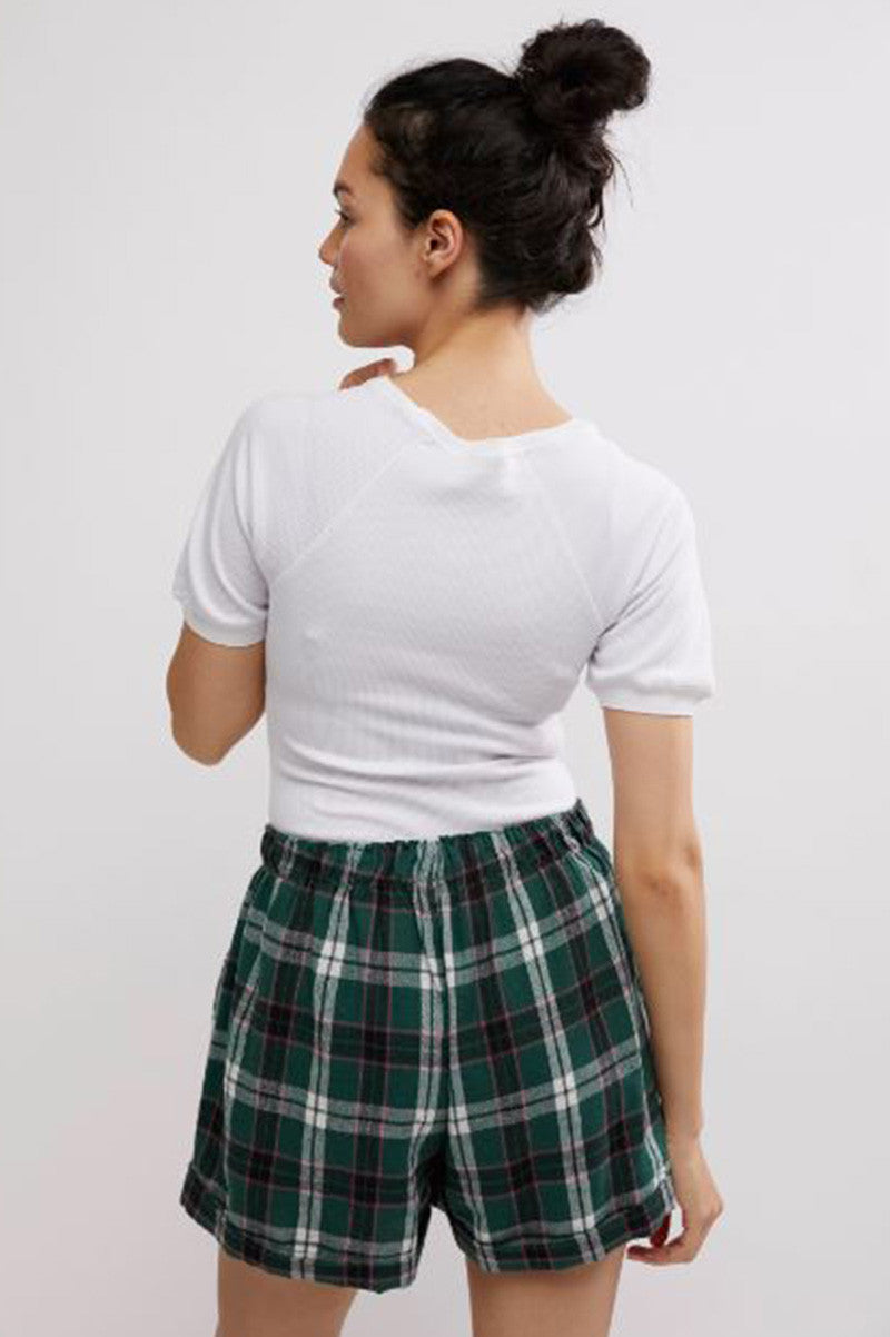 sunday morning boxer in evergreen combo back view
