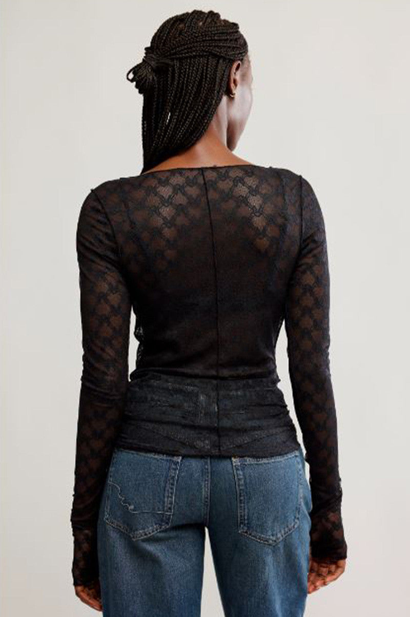 from me to you long sleeve in black back view