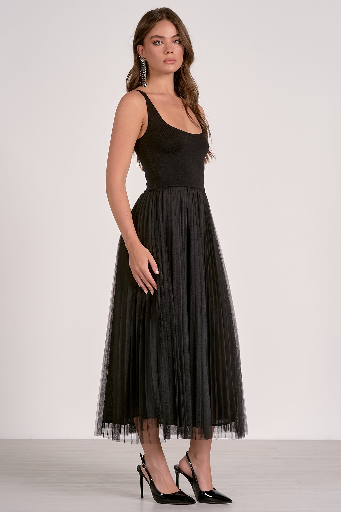 TANK MAXI TULLE SKIRT DRESS