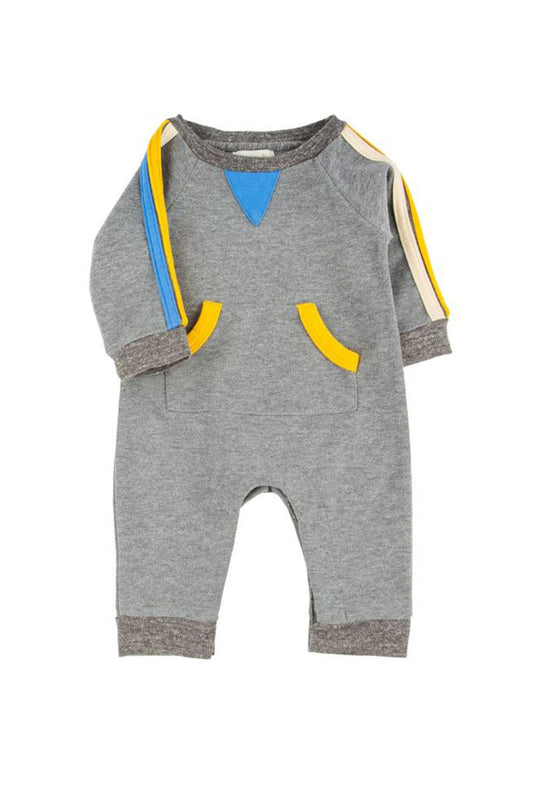 henry romper in warriors front view