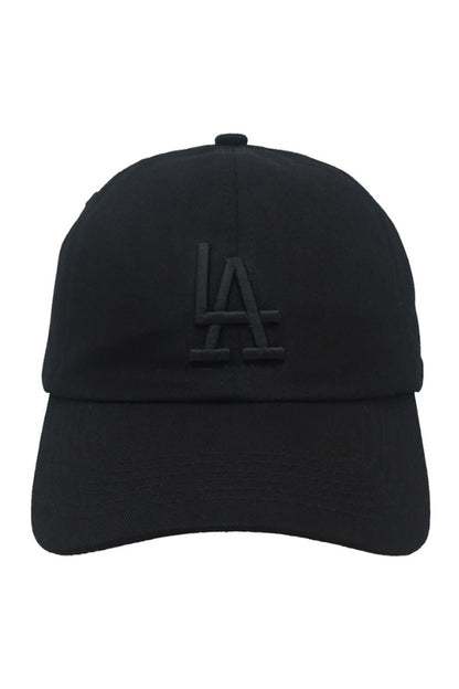 LA HAT cap in black with black LA logo