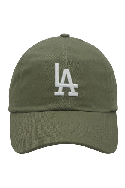 LA embroidered hat in olive