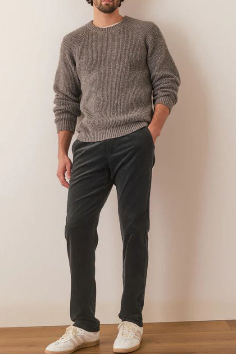 Saturday cord pant slim straight in green gables front view