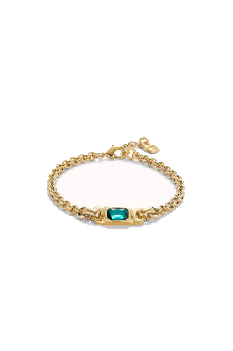  SER MAGNETICA CHAIN BRACELET in gold/green