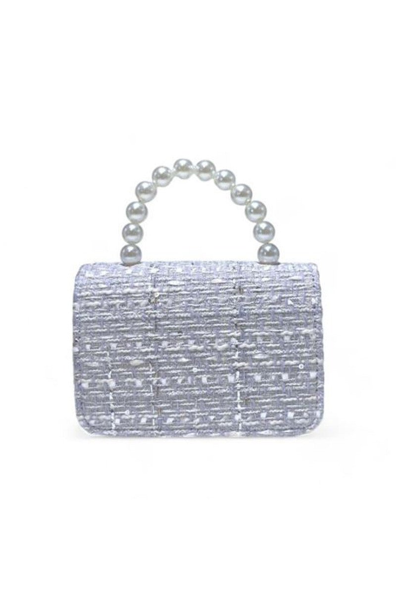 LILY & BOW TWEED PURSE in purple back view