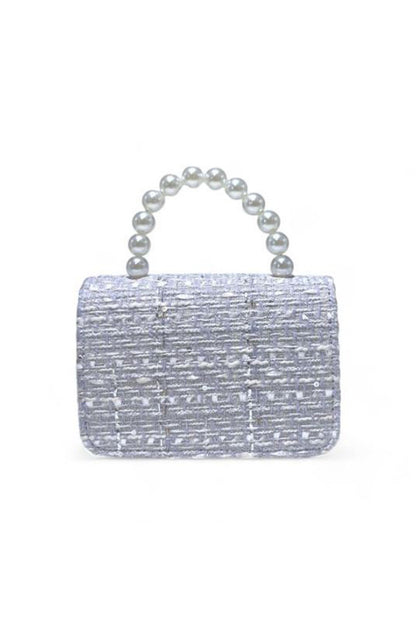 LILY & BOW TWEED PURSE in purple back view