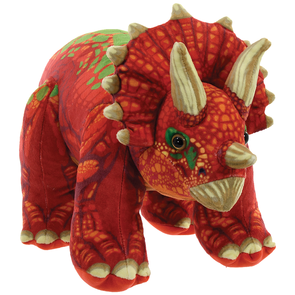 TRICERATOPS FLEECE STUFFED dino front view